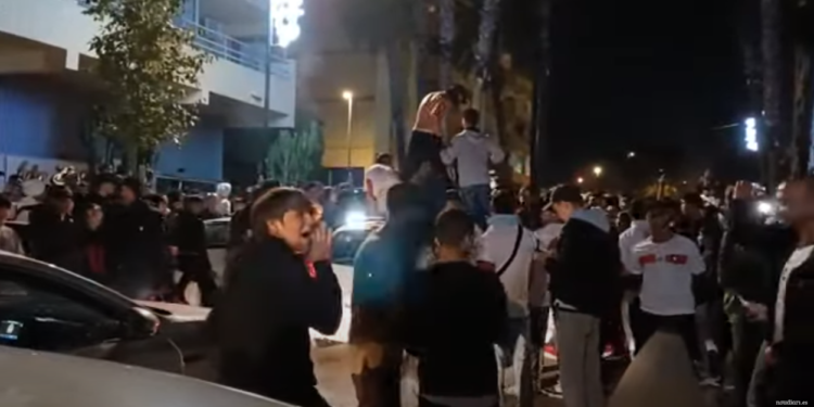 Celebraciones en Ses Figueretes tras el paso de Marruecos a cuartos de final del Mundial