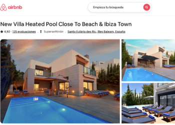 Una de las 'villas' destacadas en Airbnb en Ibiza. Fuente Airbnb