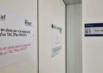 Actualmente se está adecuando el espacio reservado para un segundo TAC en el Hospital Can Misses. Foto: Área de Salud de Eivissa y Formentera.