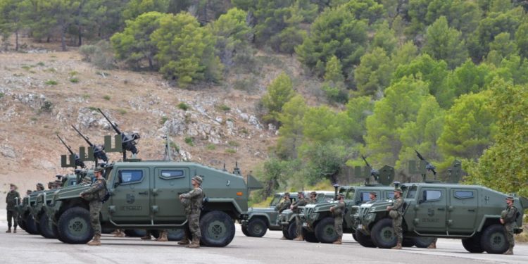Despliegue del Ejército de tierra en  Ibiza en una imagen de archivo