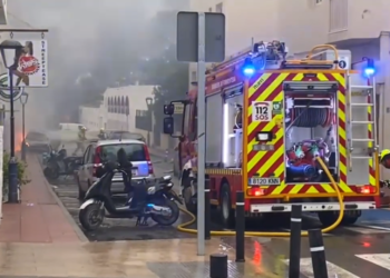 Imagen del incendio procedente del vídeo de Ib3