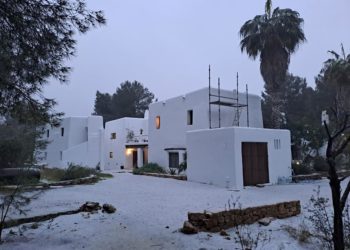 Imagen de archivo de la nevada reciente en Santa Eulària. Foto: Manuel Rodríguez Méndez