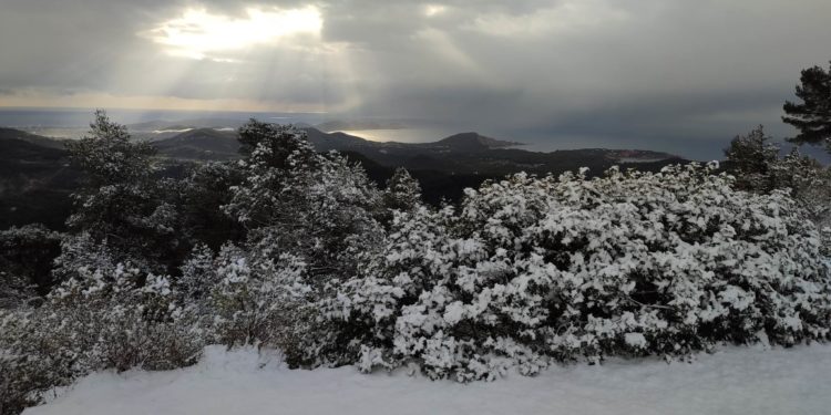 Nieve en Sa Talaia de Sant Josep. Fotos de Costa Victoriano