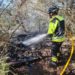 Conato de incendio por una fogata mal apagada cerca de Platges de Comte. Foto: Bomberos Ibiza.