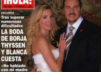 Borja Thyssen y su esposa, Blanca Cuesta, en la portada de Hola