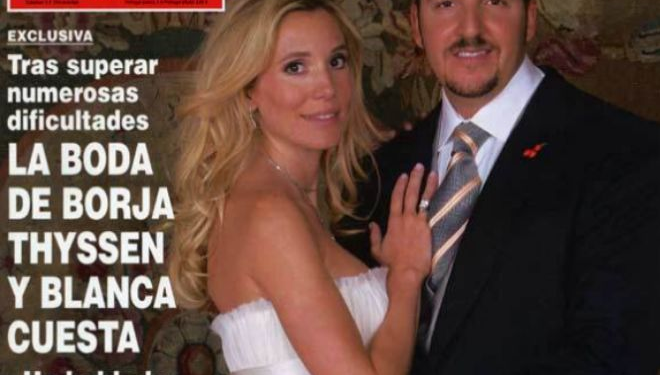 Borja Thyssen y su esposa, Blanca Cuesta, en la portada de Hola