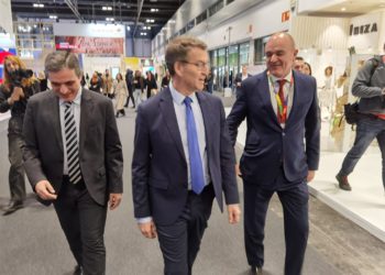 Marí Bosó, Feijóo y Vicent Marí en la última edición de Fitur.