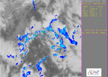 Lluvias esta madrugada. Aemet