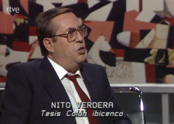 Nito Verdera explica su tesis sobre que Cristóbal Colón era de Ibiza en el programa La Clave. Imagen Archivo TVE