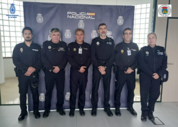 Encuentro entre la Policía Local de Eivissa y la Policía Nacional. Foto: Policía Local y Policía Nacional.