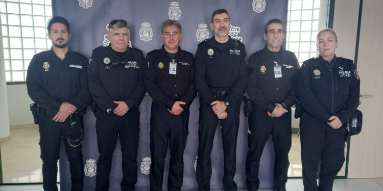 Encuentro entre la Policía Local de Eivissa y la Policía Nacional. Foto: Policía Local y Policía Nacional.