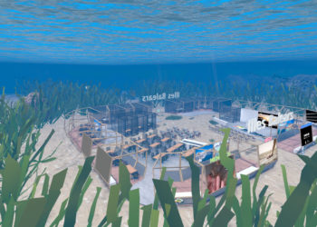 Aspecto del stand de Fitur dentro del Metaverso