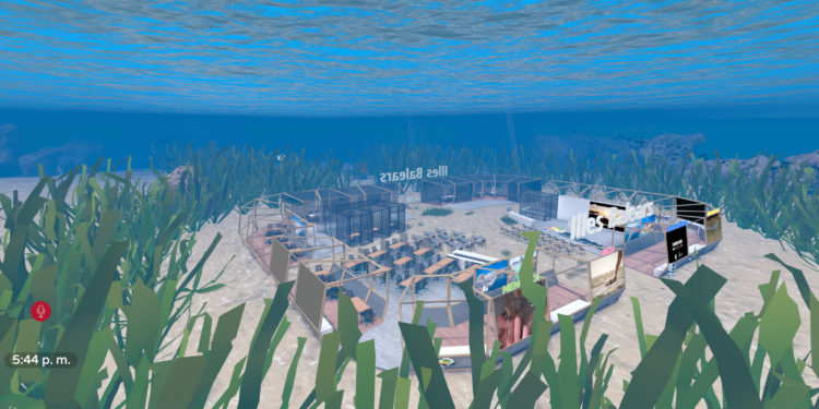 Aspecto del stand de Fitur dentro del Metaverso