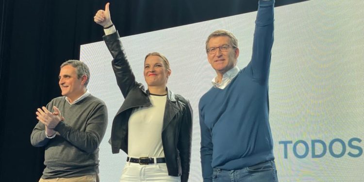 Marí Bosó, Prohens y Feijóo, en  un acto en Ibiza.
