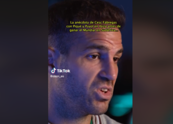 Cesc Fàbregas, durante la entrevista a Dazn.