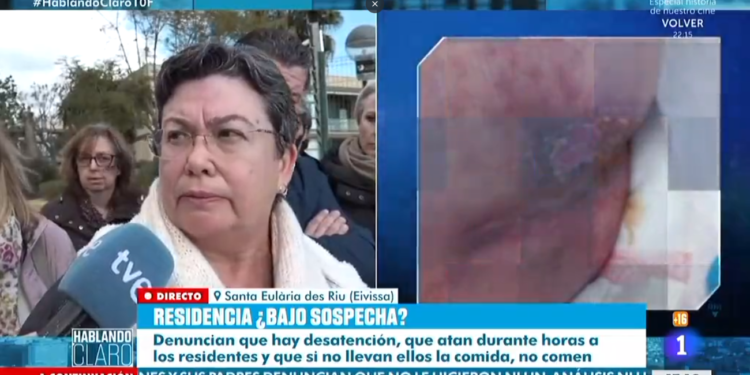 Testimonios en la puerta de Sa Residència Colisée que ha recogido hoy TVE.