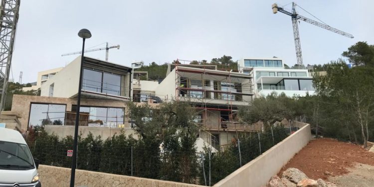 Imagen de archivo de obras en Cas Mut en febrero de 2023.