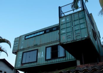 Viviendas habilitadas en contenedores. Foto Lucas de Lara