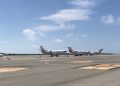 Jets privados en la pista del aeropuerto de Ibiza. Foto: Noudiari