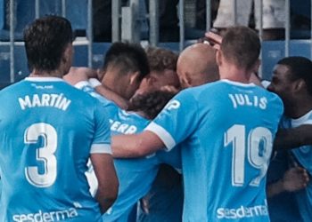 Un momento del último encuentro jugado por la UD Ibiza. FOTO: twitter.com/LaLiga2