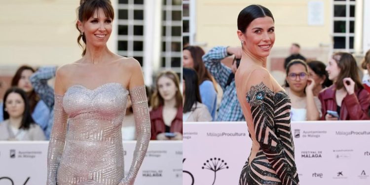 Las actrices y productoras ibicencas Ana Vide y Bárbara Hermosilla en la alfombra roja del Festival de Málaga. Foto MJ Original Foto