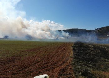 Imagen de archivo de un incendio agrícola