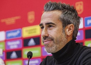 Jorge Vilda, seleccionador, en rueda de prensa.