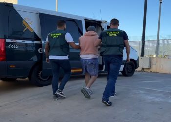 Imagen del detenido por los robos facilitada por la Guardia Civil.