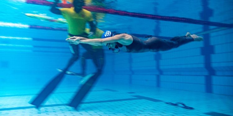 Tania Panés, en plena competición. Foto: S. Perelló
