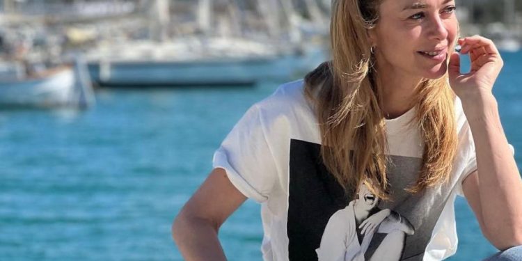 La actriz Marta Hazas, ayer en Ibiza. Redes Marta Hazas