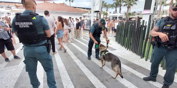 Operativo de la Guardia Civil durante las aperturas de las discotecas de Ibiza.