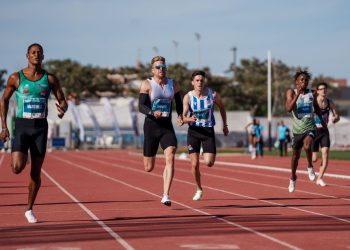 Husillos, en el centro, durante el Meeting de Ibiza 2022. Crédito imagen Sportmedia