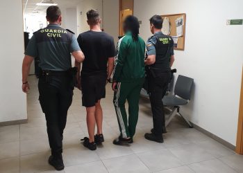 Imagen de parte de los detenidos facilitada por la Guardia Civil