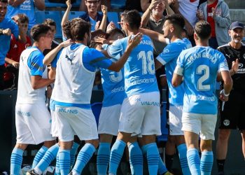 Un momento del partido de este sábado. FOTO: @LaLiga2