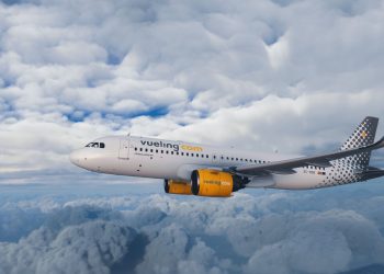 Un avión de Vueling en ruta. Vueling