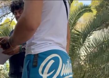 Un momento del vídeo en el que se escuchan las amenazas de muerte. IG Desokupa