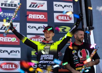 Elías Escandell en el podio