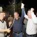 José M. Alcaraz, Llorenç Córdoba y Javi Serra, celebrando la victoria electoral. Imagen Josep Maria Romero.