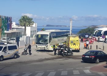 Aspecto del lugar del accidente poco después de los hechos