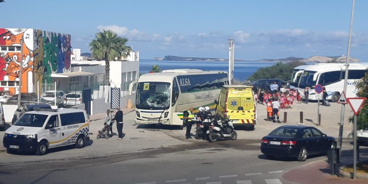 Aspecto del lugar del accidente poco después de los hechos