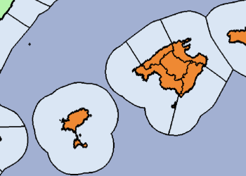Mapa de avisos de la Aemet para hoy martes por la tarde y la madrugada del miércoles.