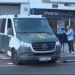 Entrada del furgón de la Guardia Civil en la sede de los juzgados.
