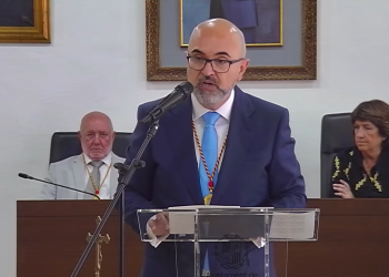 Vicent Roig, en su discurso de toma de posesión de la alcaldía de Sant Josep.