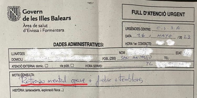 Imagen del resguardo compartido por Ibiza IN.