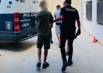 Imagen de la detención proporcionada por la Policía Nacional de Ibiza.