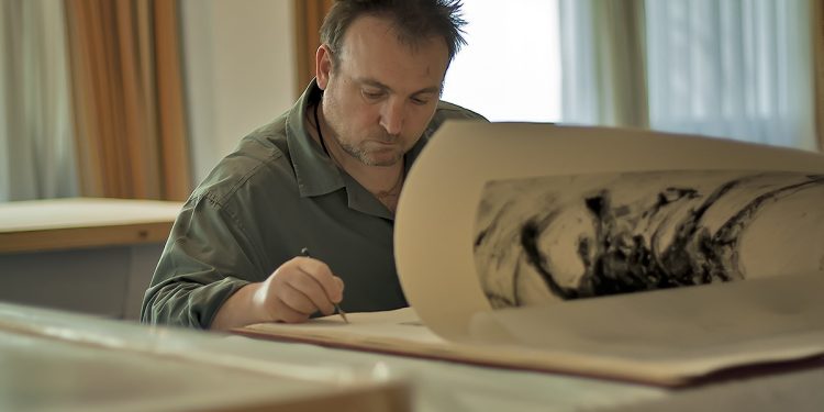 El pintor Miquel Barceló. Foto: 	Ramón Pérez Niz, bajo Creative Commons Genérica de Atribución