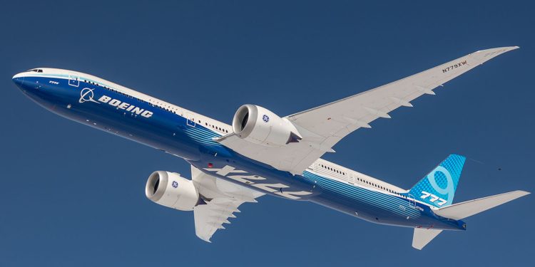 Un modelo de Boeing 777X, un avión de 340 metros cuadrados y que una persona anónima adquirió en mayo para usarlo como jet privado.