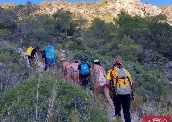 Imagen de la actuación de rescate de los Bomberos. FOTO:  @bombersdeivissa