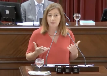Francina Armengol durante su intervención de hoy.
