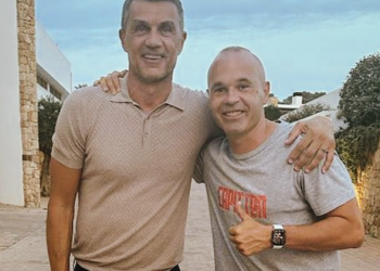 Maldini e Iniesta, juntos en Ibiza